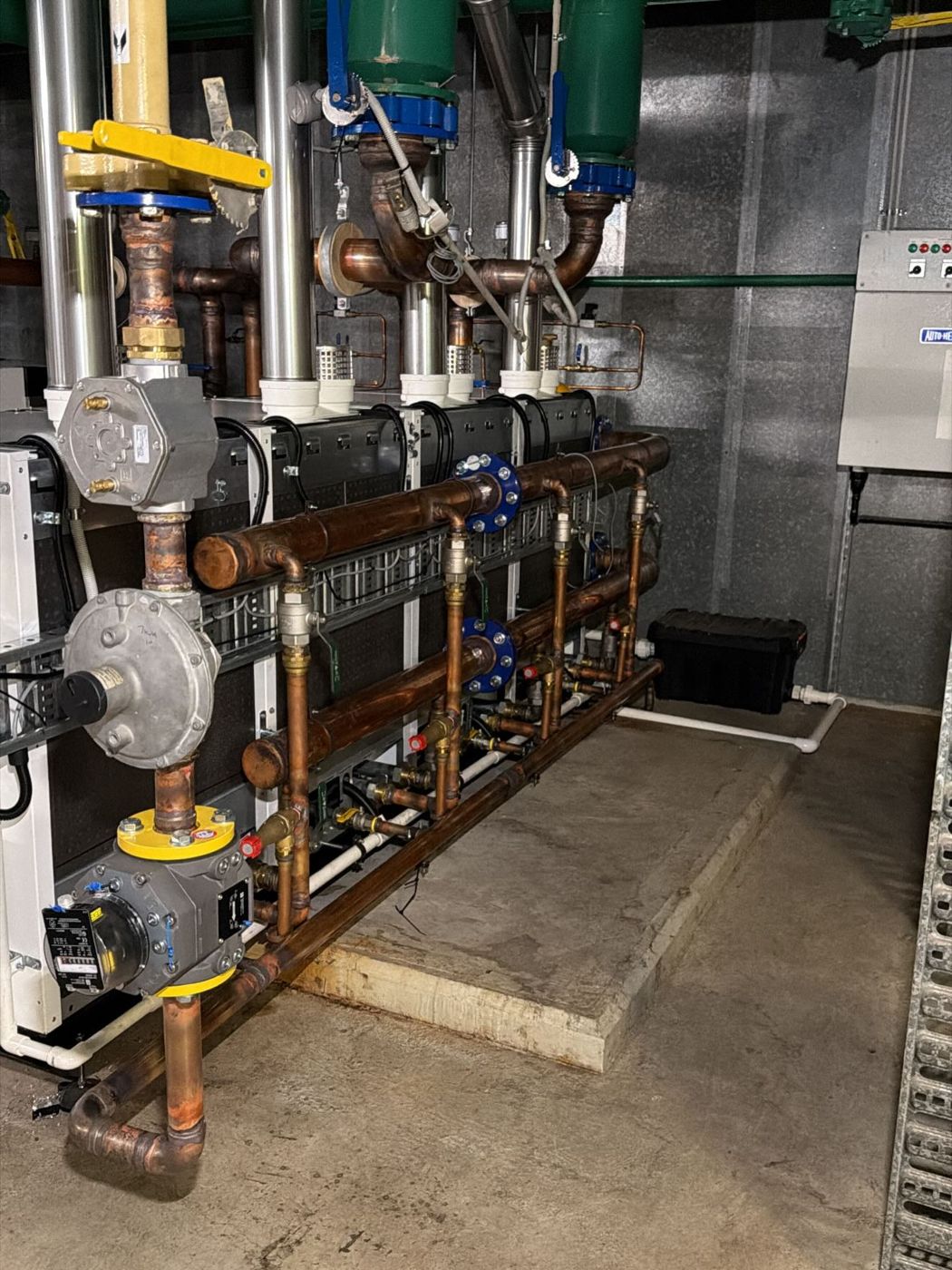 Boiler room valves