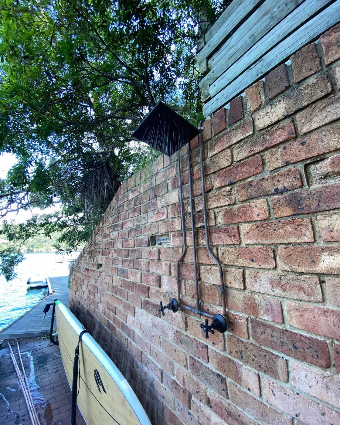Gymea Bay outdoor shower after